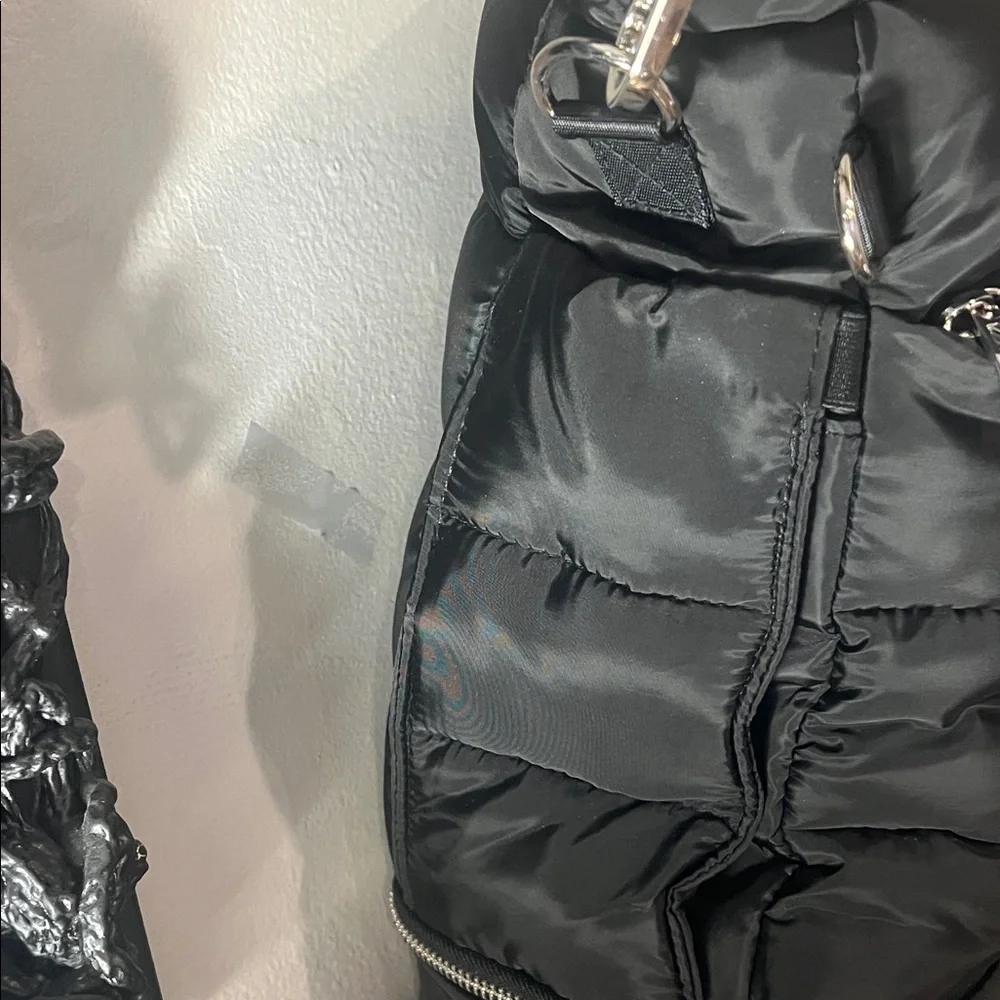 Black Quilted Puffer Weekender Bag - Men's Travel Shoulder & Top-Handle Bag